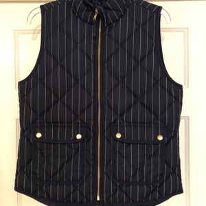 J. Crew Pinstripe Vest, Navy/White, Small